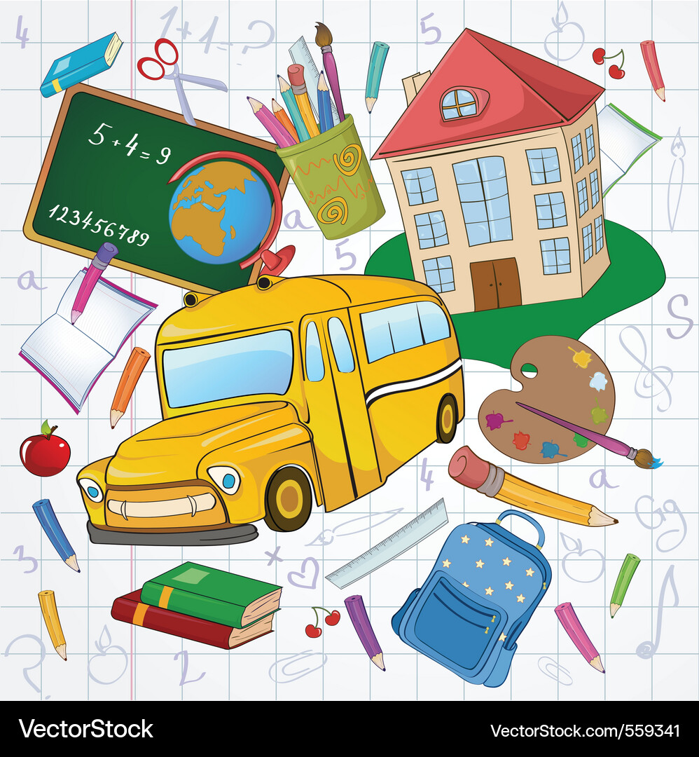 School icons Royalty Free Vector Image - VectorStock