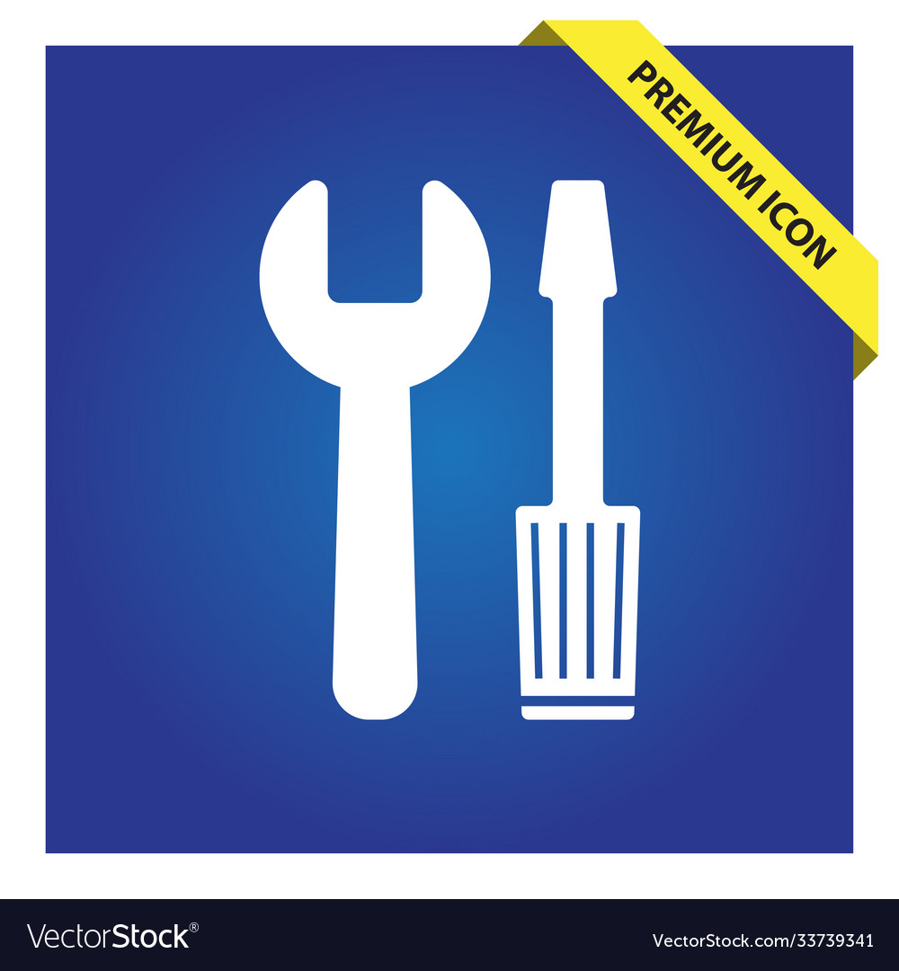 Screwdriver work tool icon for web and mobile vector image Screwdriver work tool icon for web and mobile