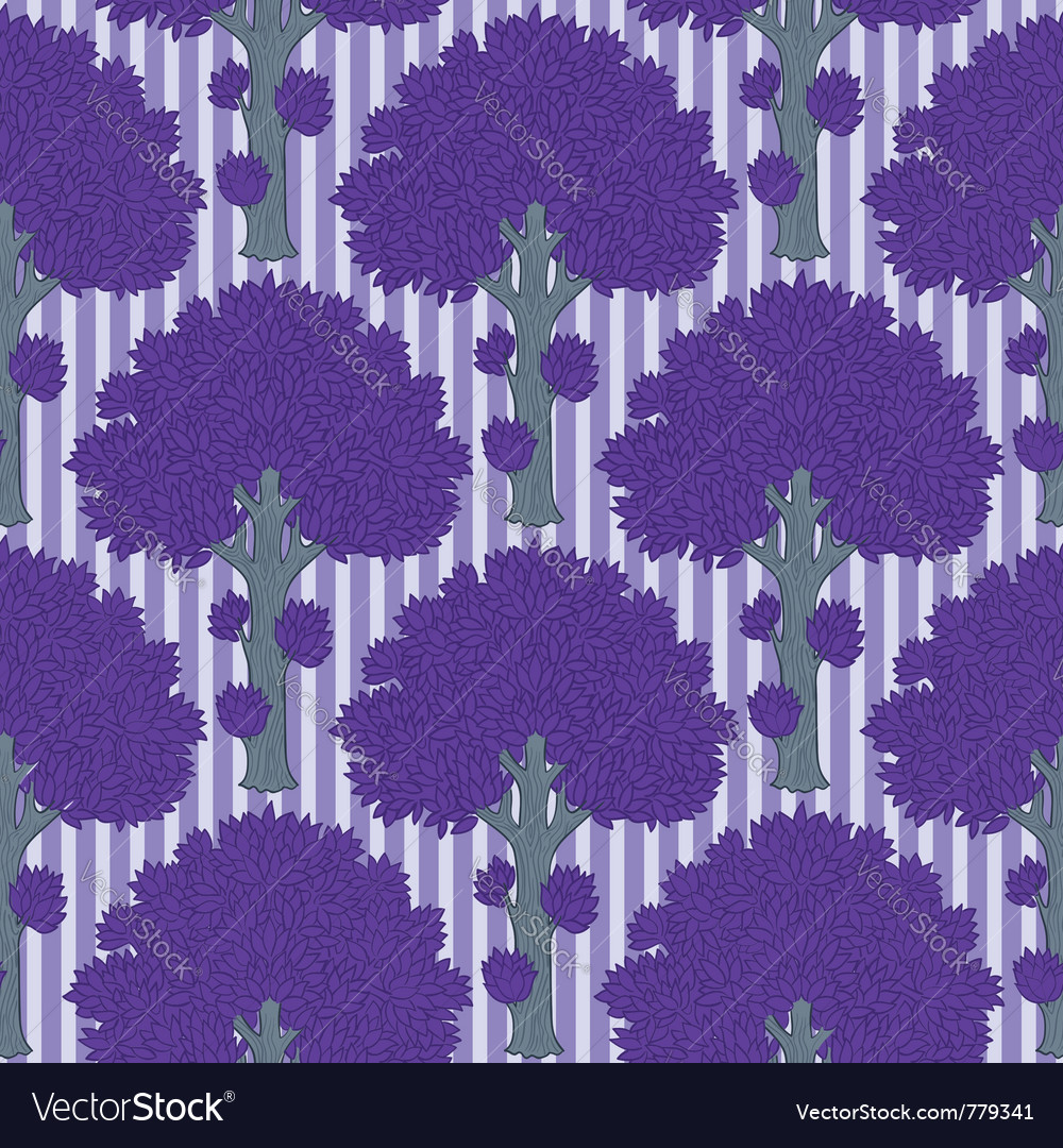 Seamless pattern with trees
