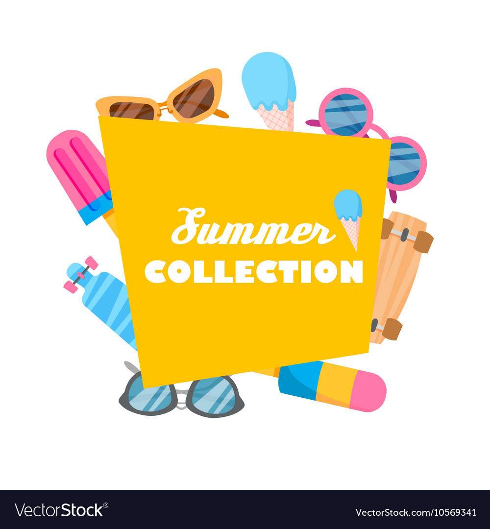 Summer collection of objects