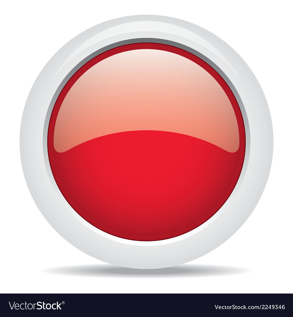 3D Red Web Button - Glossy Style