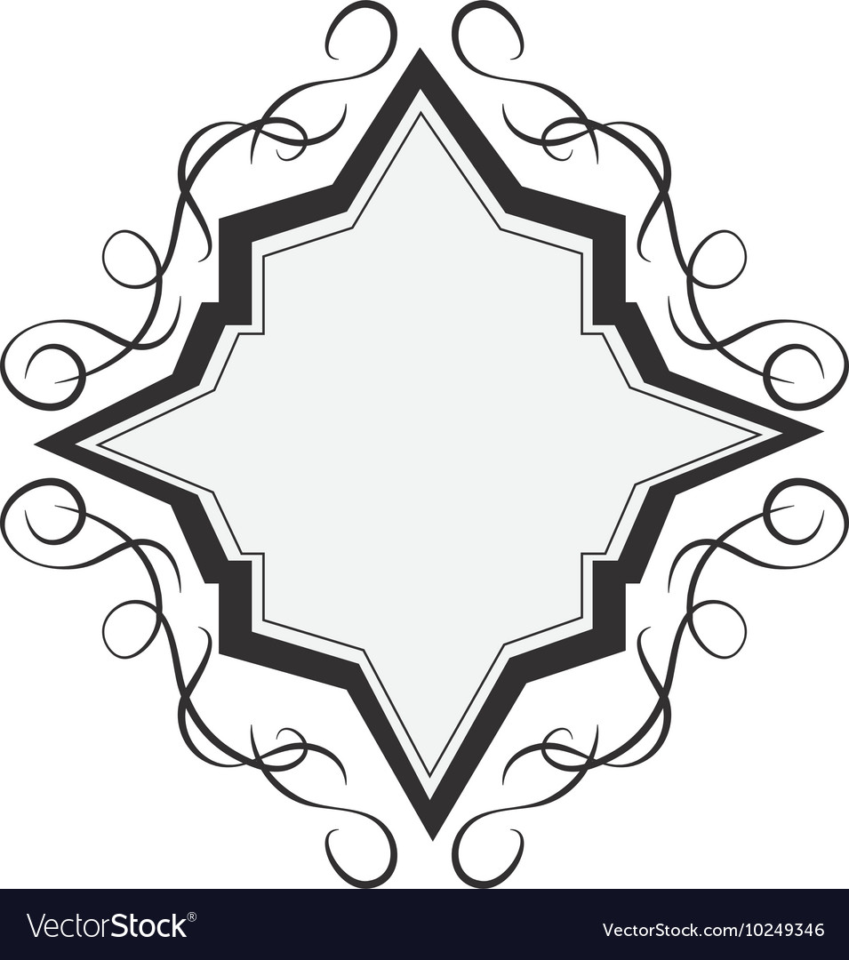 Angular vintage frame icon