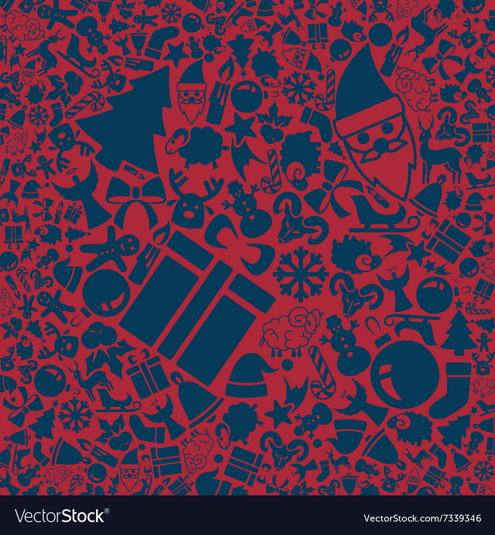 Background of the christmas icons Royalty Free Vector Image