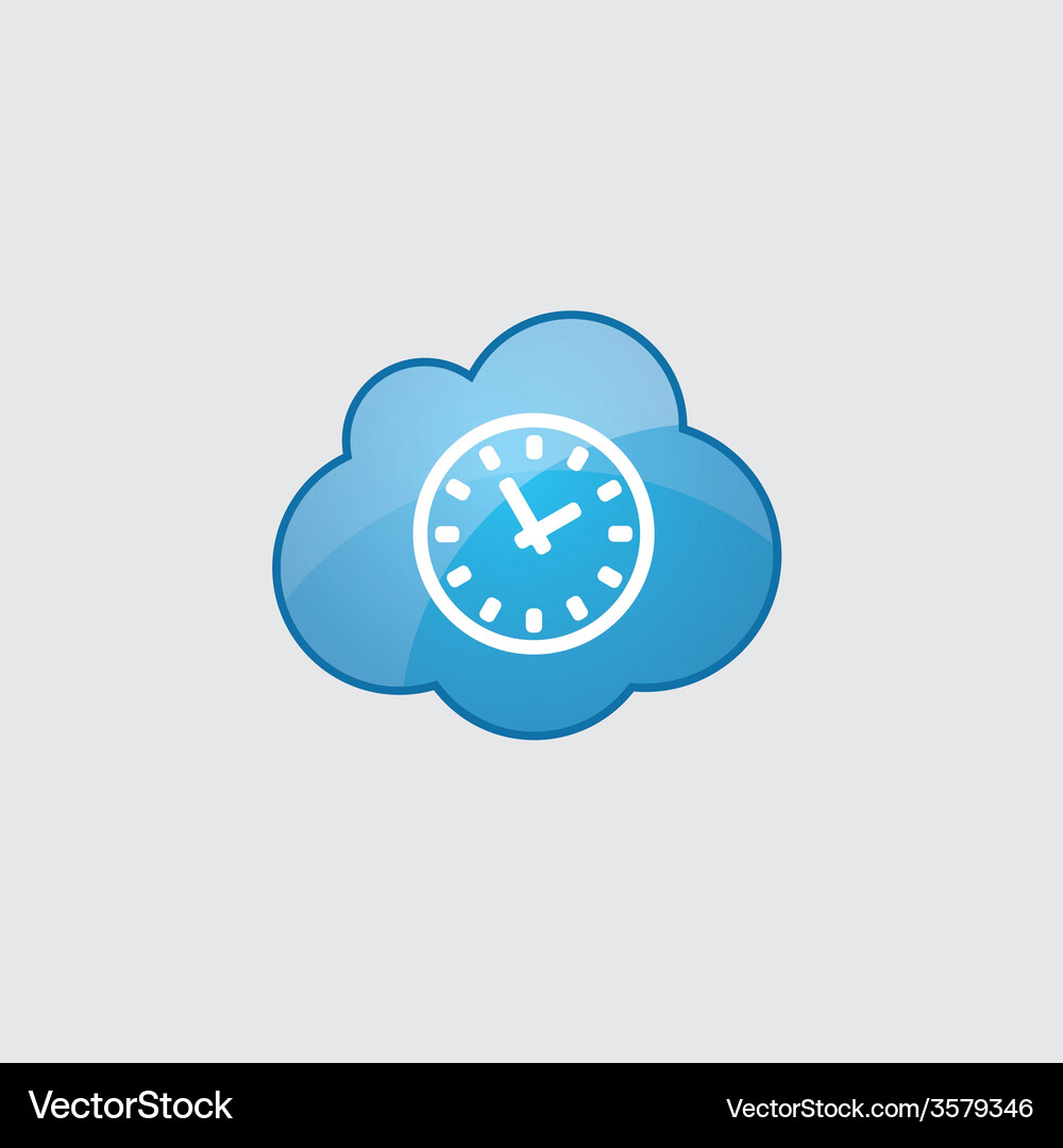 Blue time icon Royalty Free Vector Image - VectorStock