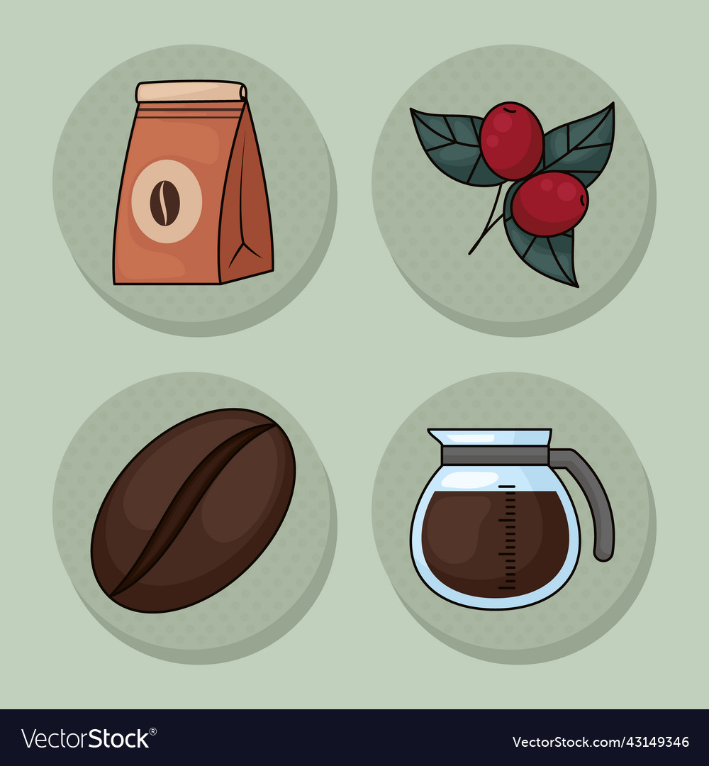 Coffee icon set design Royalty Free Vector Image