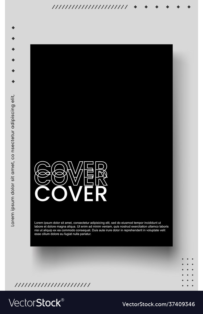 Cover design template with abstract lines modern