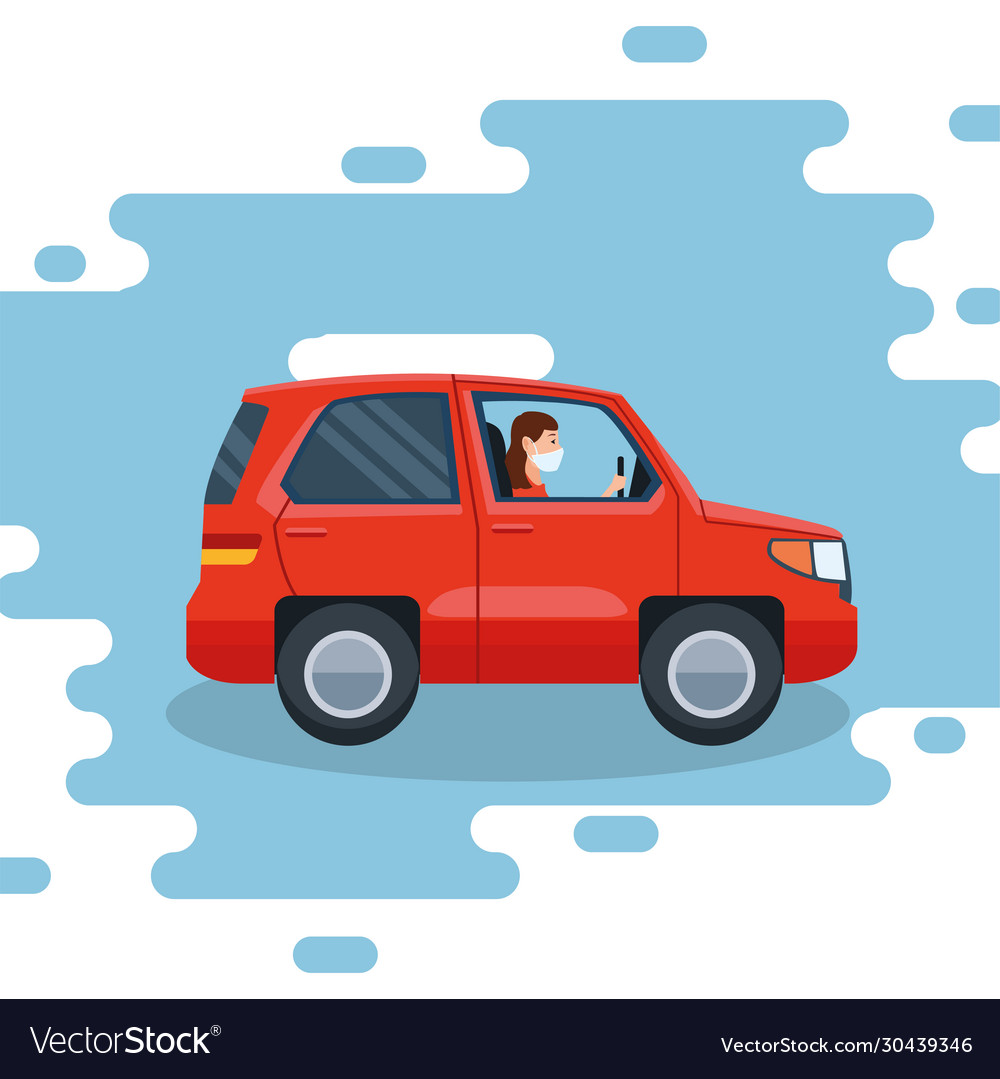 Driving cart using face mask character