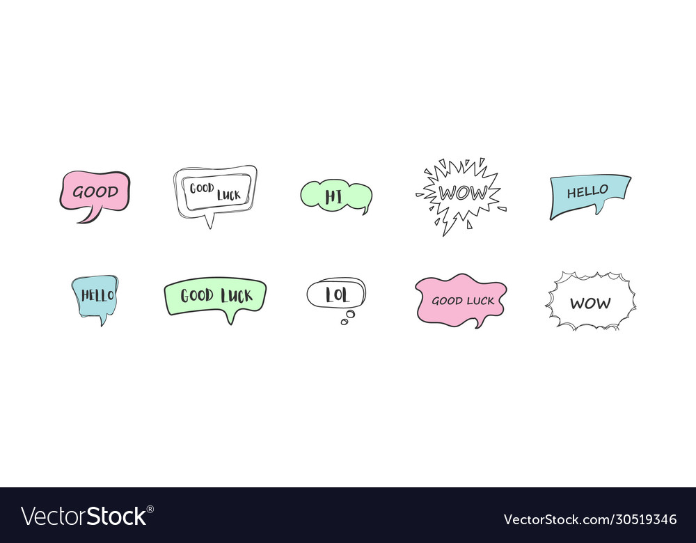 Fashionable speech bubbles