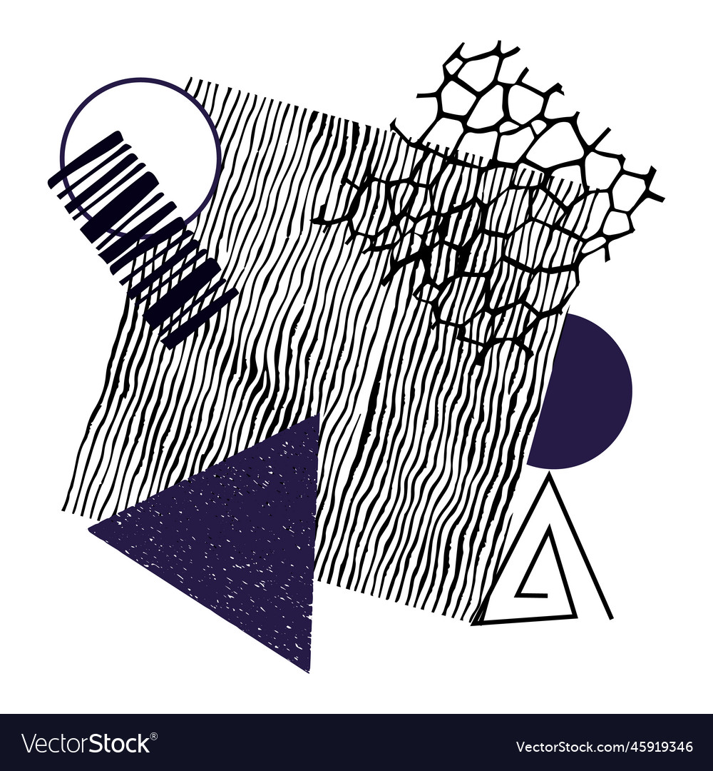Geometric shapes object figure isolated vector image Geometric shapes object figure isolated