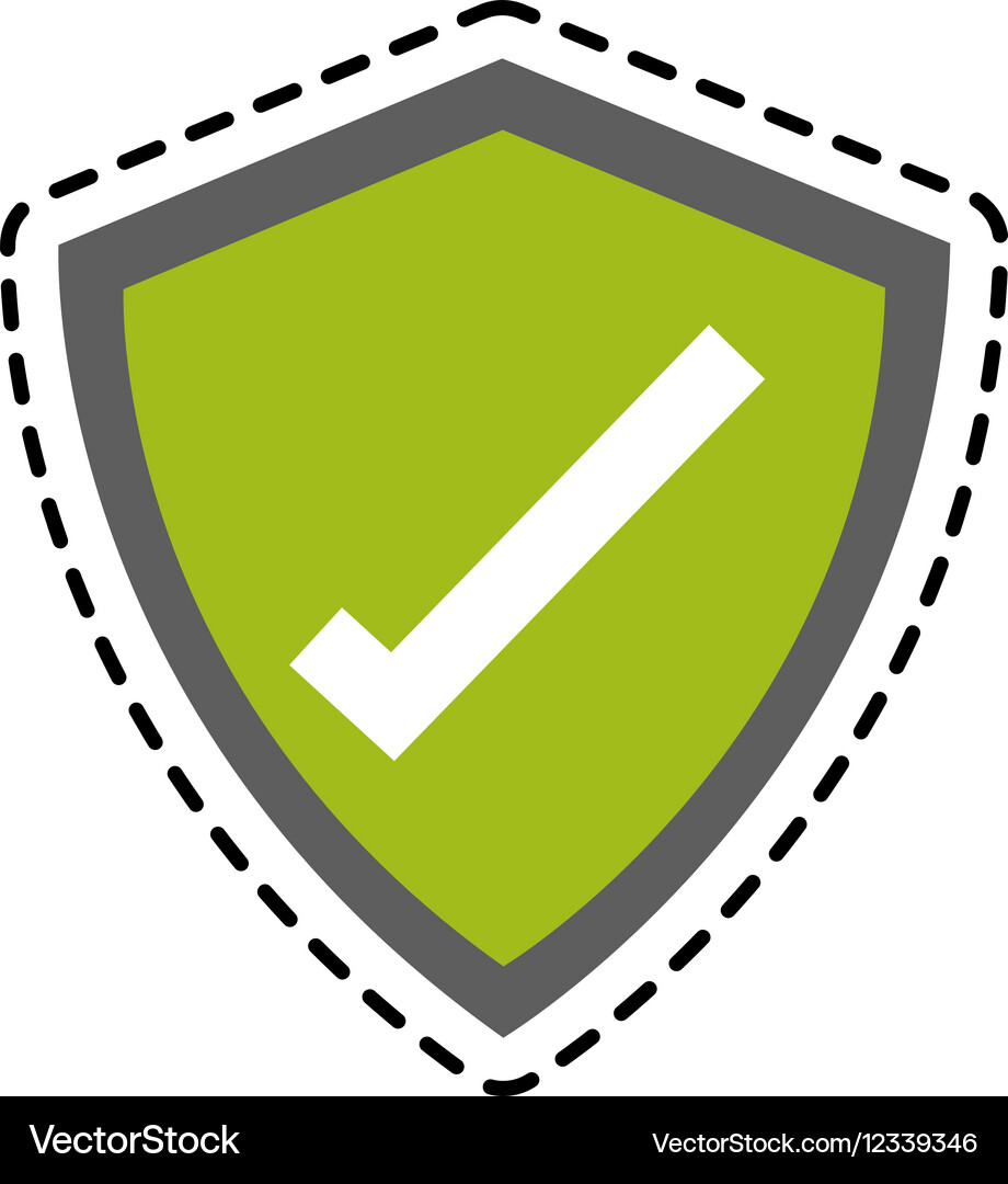 Shieldtm In/check Isolated check mark inside shield design Vector Image