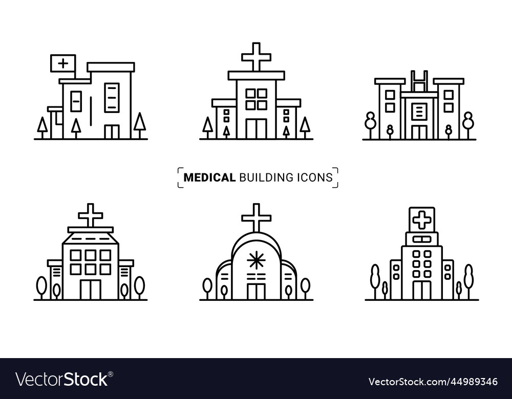 Medical building icon