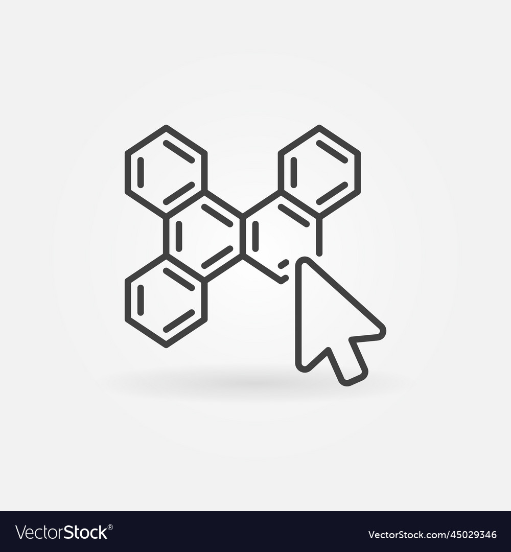 Mouse click or cursor on chemistry formula vector image Mouse click or cursor on chemistry formula