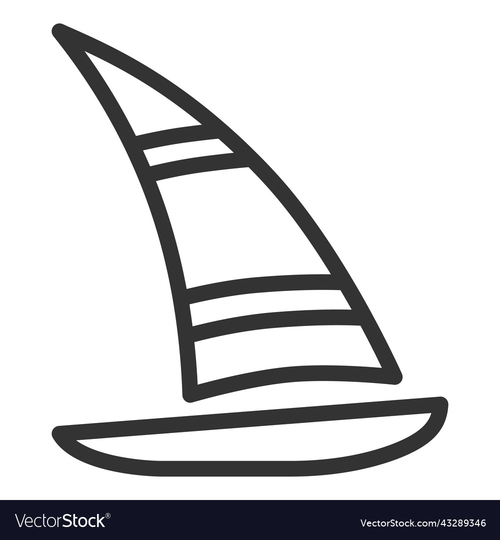 Sailboat with triangular sail