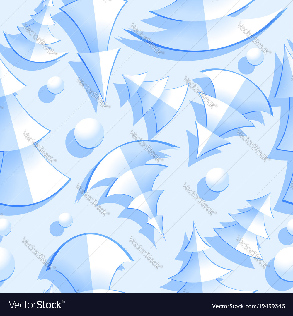 Seamless pattern with fir trees