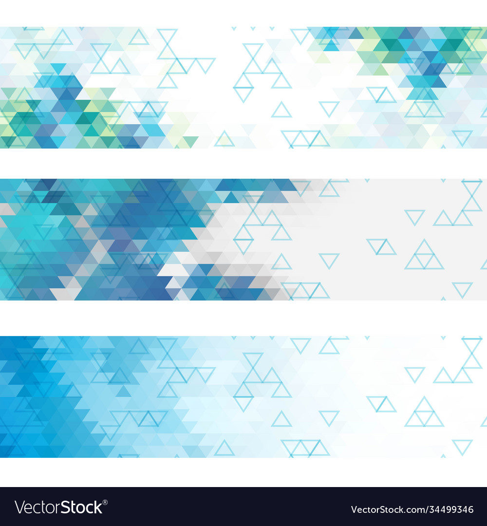 Set geometric background triangle pattern eps Vector Image Set geometric background triangle pattern eps