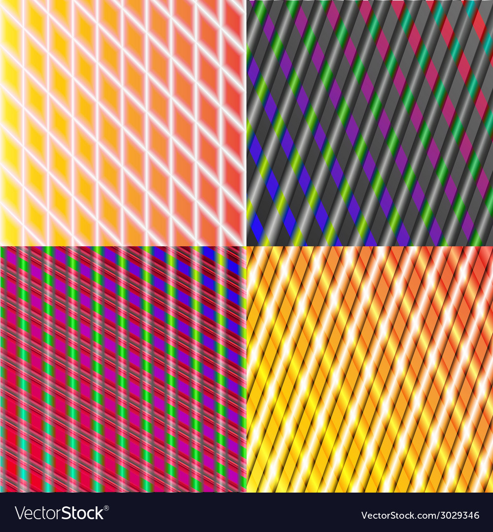 Set of stylized abstract background glowing lines