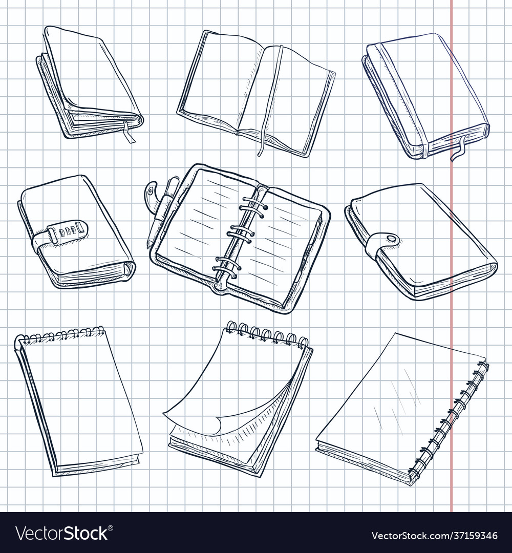 Set sketch notebooks notepads