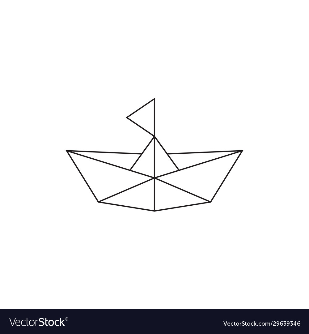 Ship boat simple geometric line symbol