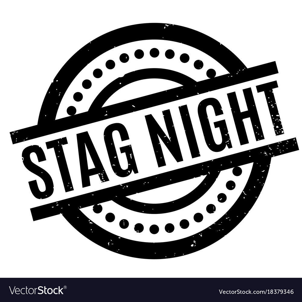 Stag night rubber stamp Royalty Free Vector Image