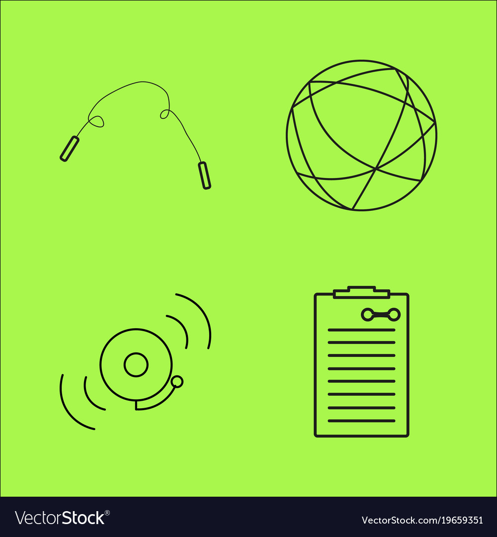 Basic content simple linear outline icon set