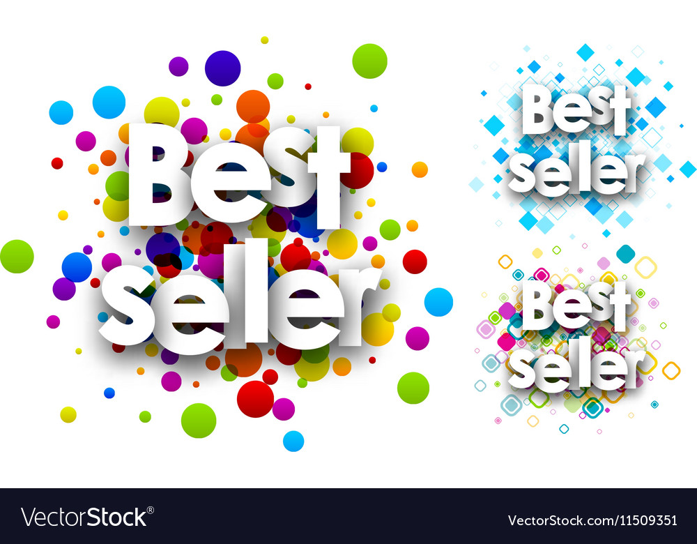 Best seller colour backgrounds set Royalty Free Vector Image