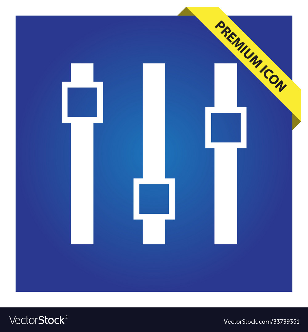 Equalizer icon for web and mobile
