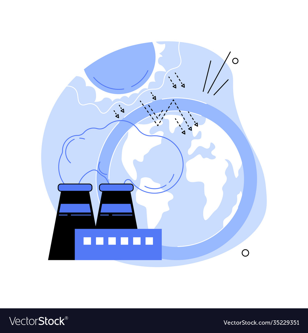 Greenhouse gas emissions abstract concept Vector Image Greenhouse gas emissions abstract concept Vector Image
