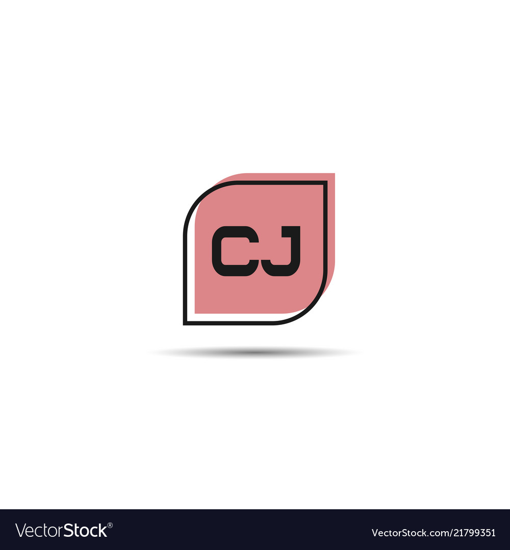 Initial letter cj logo template design