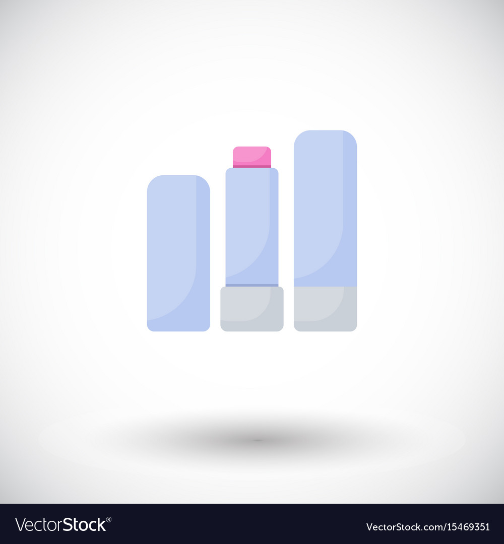 Lip balm flat icon Royalty Free Vector Image - VectorStock