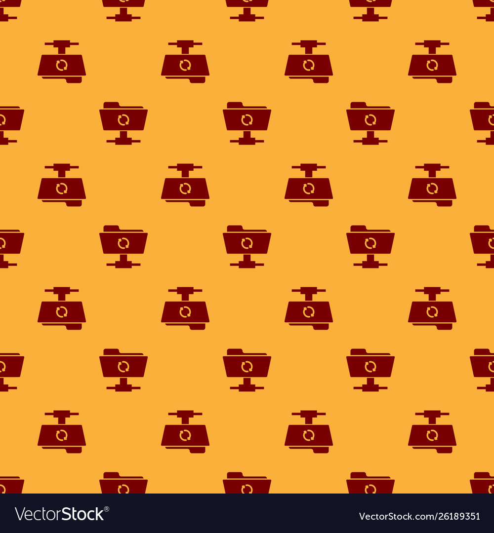 Red ftp sync refresh icon seamless pattern Vector Image Red ftp sync refresh icon seamless pattern