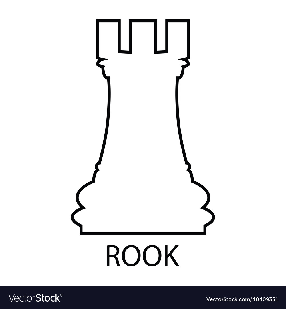 Chess rook Royalty Free Vector Image - VectorStock