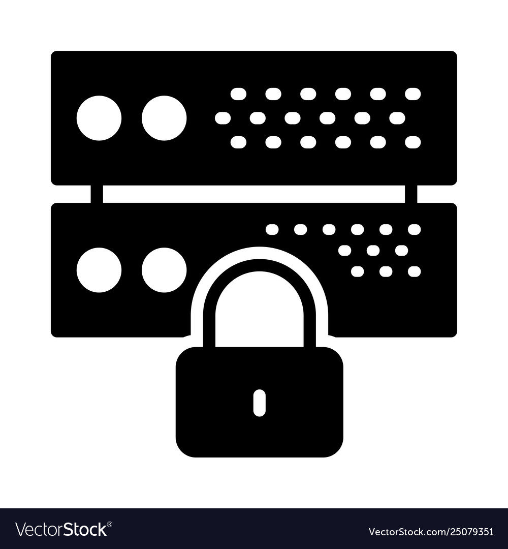 Secure server vector image Secure server