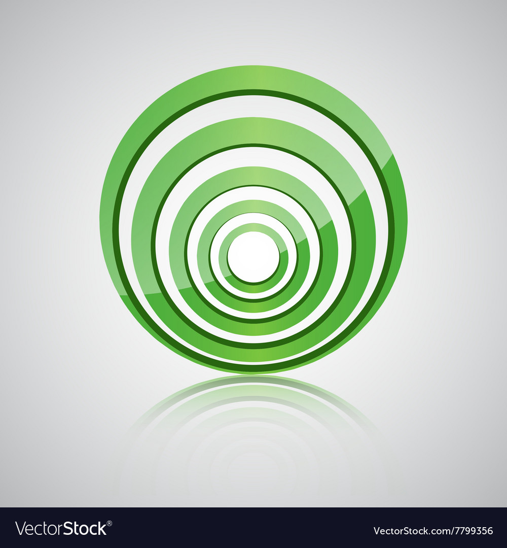 Abstract green circle icon Royalty Free Vector Image