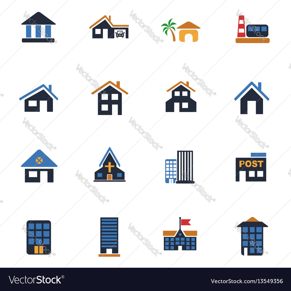 Building icon set