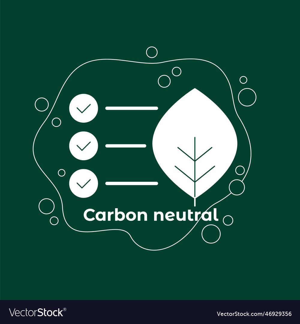 Carbon neutral icon art