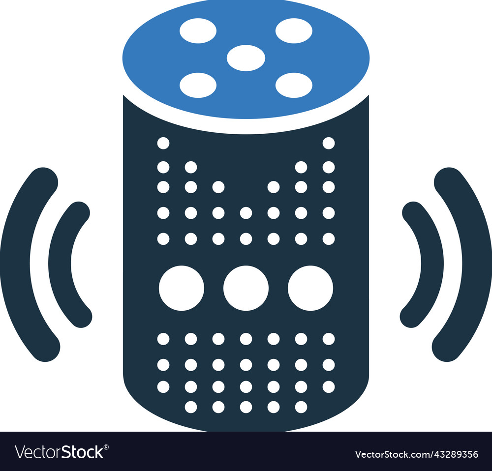 Command echo speaker voice icon simple editable