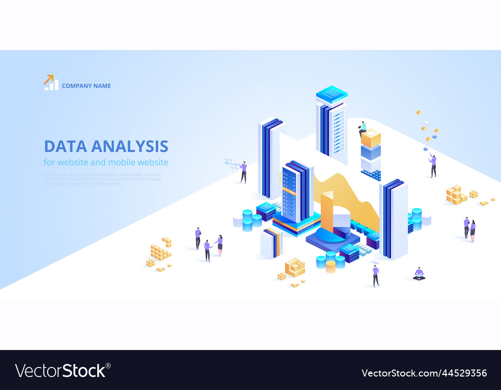 Data analysis for website and mobile website Vector Image