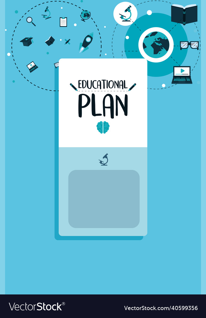 Educational plan concept Royalty Free Vector Image