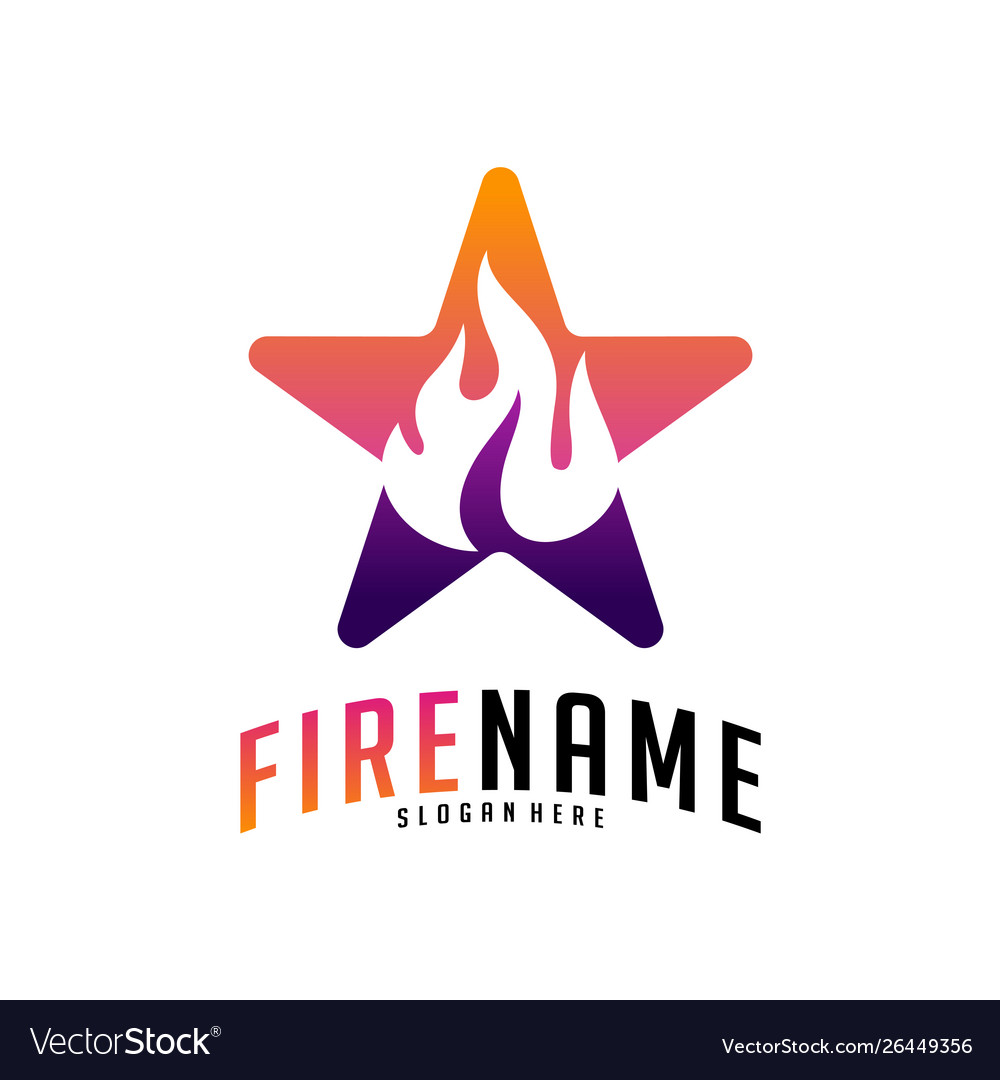 Fire stars logo design inspiration icons