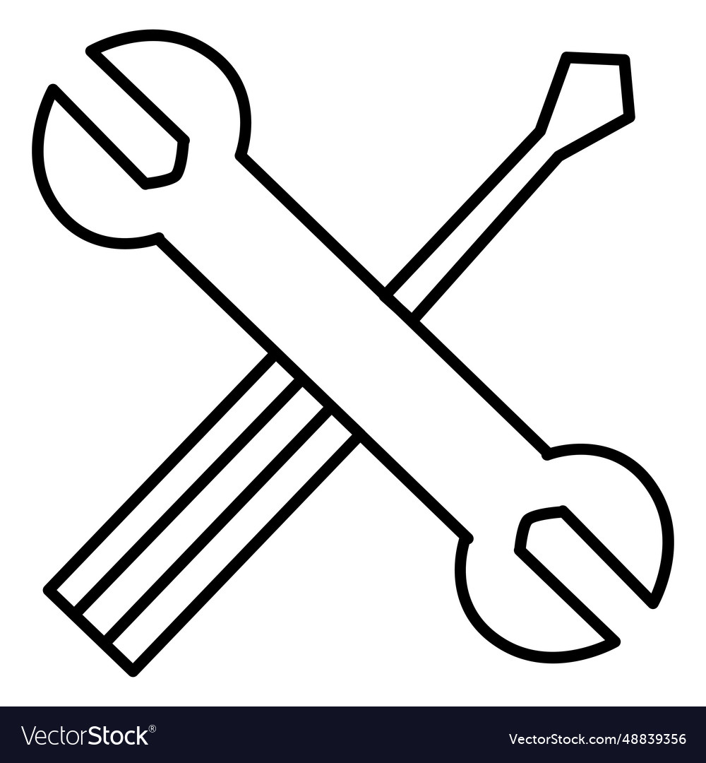 Fix settings fixing tools stroke icon