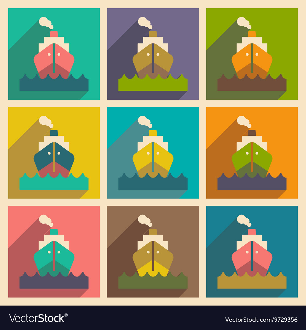 Flat with shadow concept and mobile application