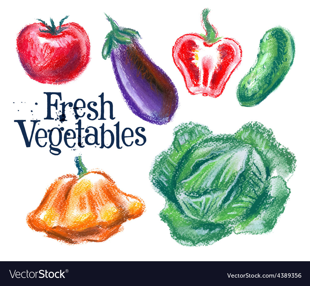 fresh vegetables logo design template royalty free vector