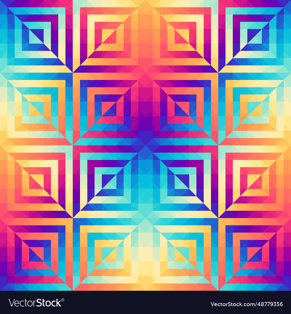 Geometric seamless abstract pattern in low poly