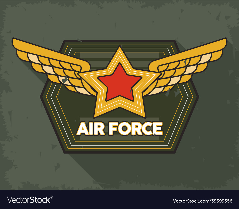 Golden star with wings Royalty Free Vector Image