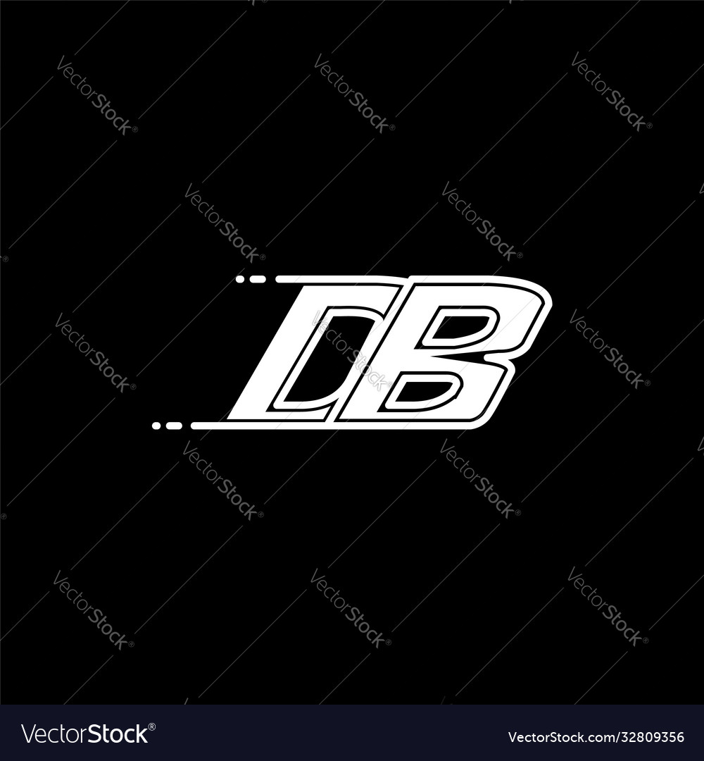 Initial db logo design with shape style
