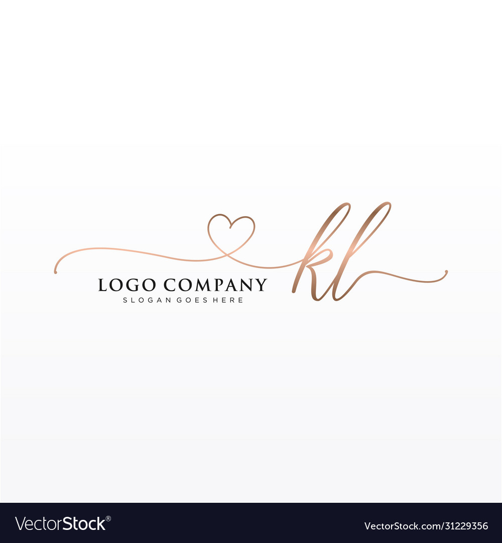 Initial kl Schönheit Monogramm und elegantes Logo Design