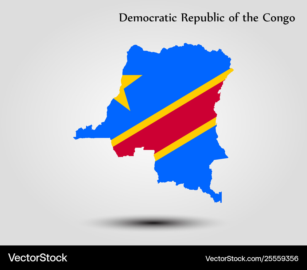 Map democratic republic congo Royalty Free Vector Image