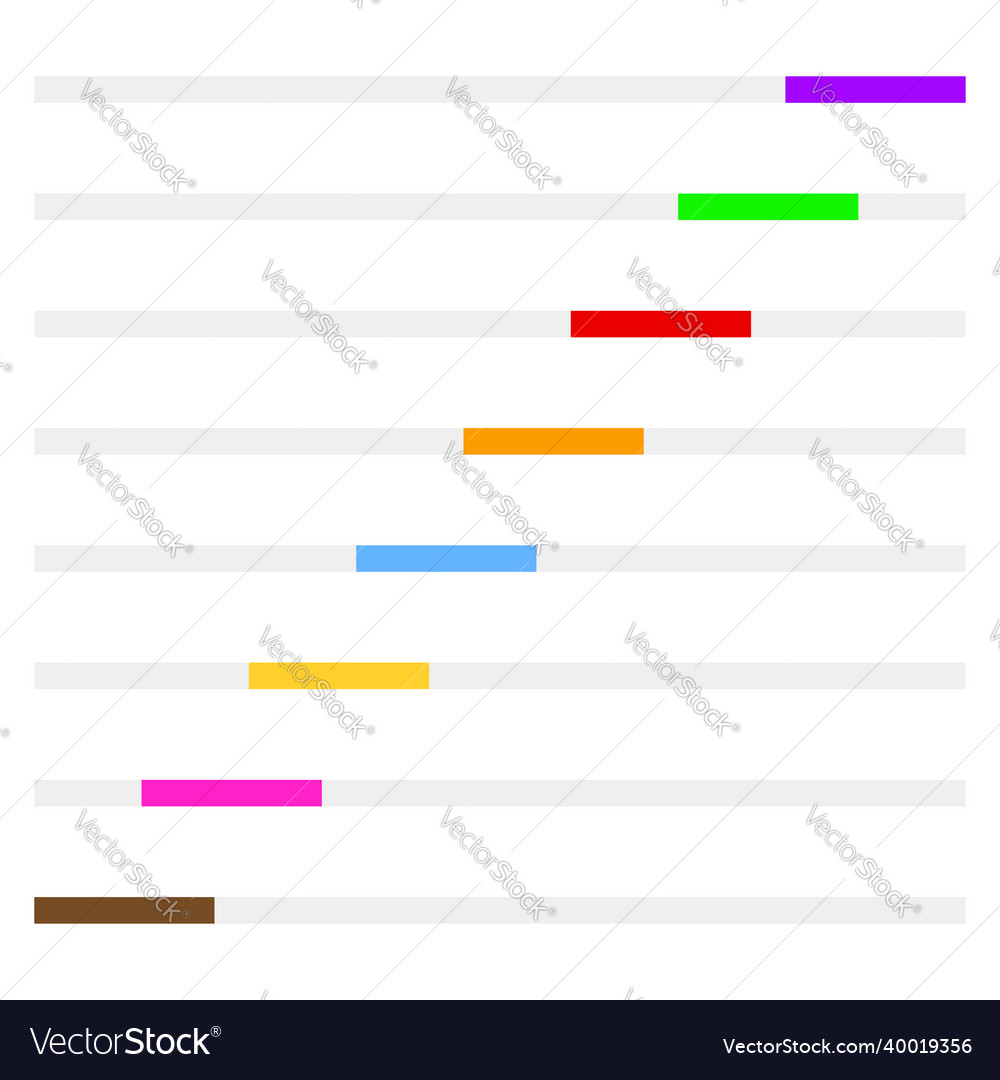 Progress loading bars steps phases downloading Vector Image Progress loading bars steps phases downloading