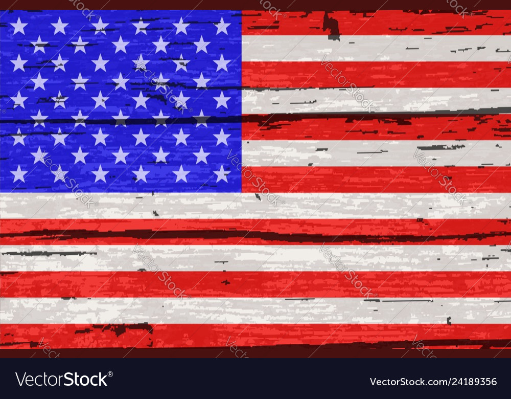 Rustic USA Flag on Driftwood