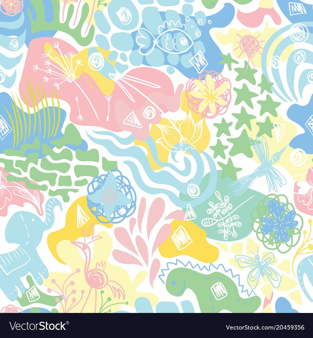 Spring cheerful textile pattern